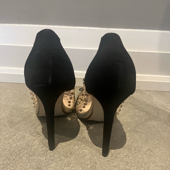 Black and clear pointy toe heels size 39 - Picture 6 of 7